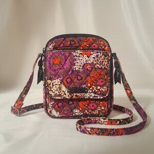Vera Bradley Purple and Orange Patterned Crossbody Bag